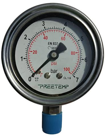 63 Mm Dial Pressure Gauge For Process Industries