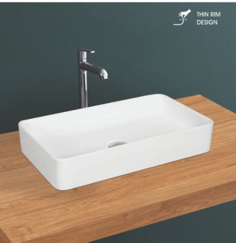 Plain Polished 600mmX350mmX120 Table Top Basin For Bathroom