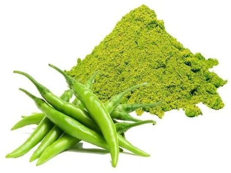 Dehydrated Green Chilli Powder For Enhances Curries, Sauces, Soups, Dips, Marinades, Seasoning Blends