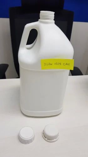 Plain 3 Litre HDPE Can, Color : White For Chemical Storage