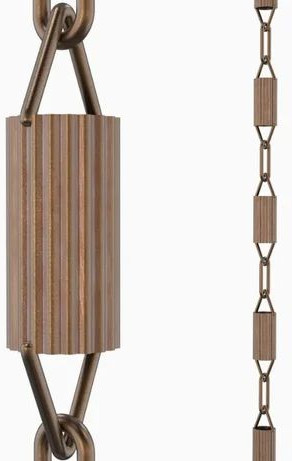 Polished Manicotti Copper Rain Chains For Decoration