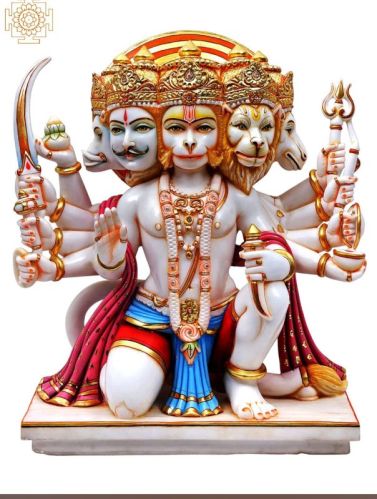 Marble Panchmukhi Hanuman Ji Statue 1feet to 5 feet