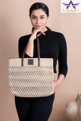 Fancy Jute Shoulder Bag, Color : Multicolor, Technics : Machine Made, Strap Type : Double Handle