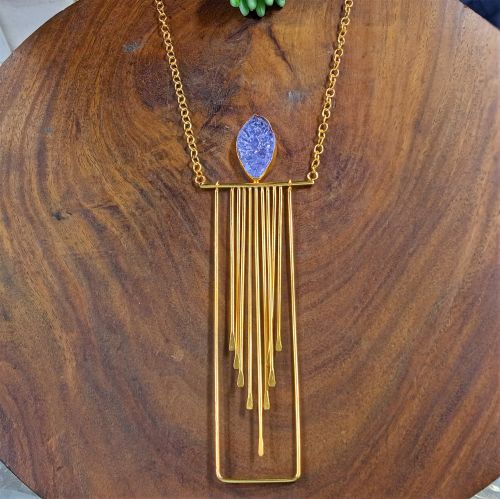 Brass Handmade Long Jewellery Set 3.6 For Woman