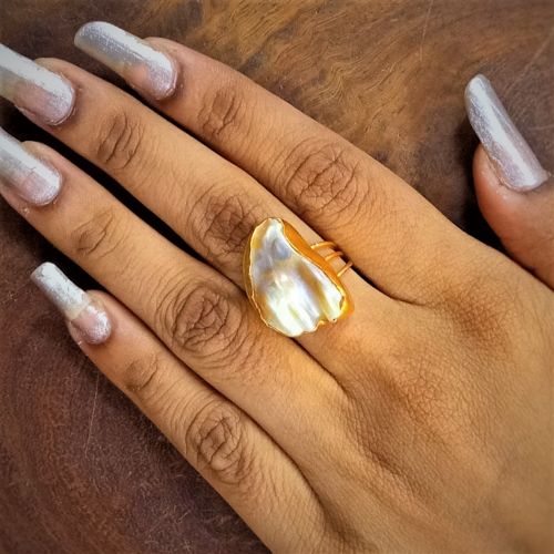 Polished Brass Handmade Finger Ring 50-75mm Party Wear, Gender : Female