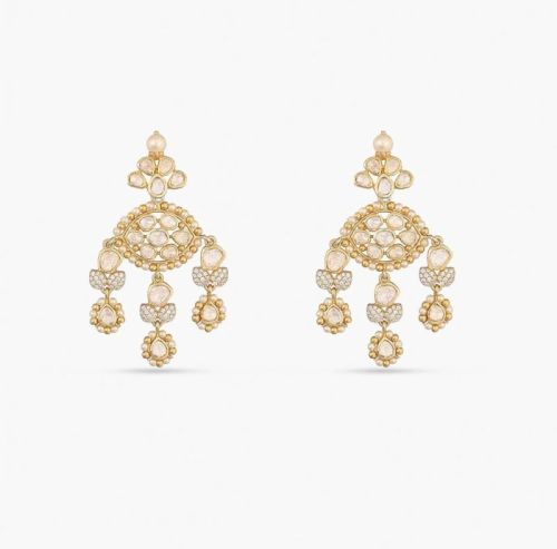 Haya Cz Silver Drop Earrings