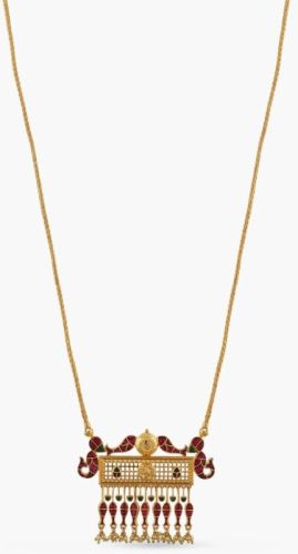 Matsya Long Silver Chain Pendant