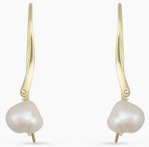Muse Pearl Gold Plated Silver Drop Earrings