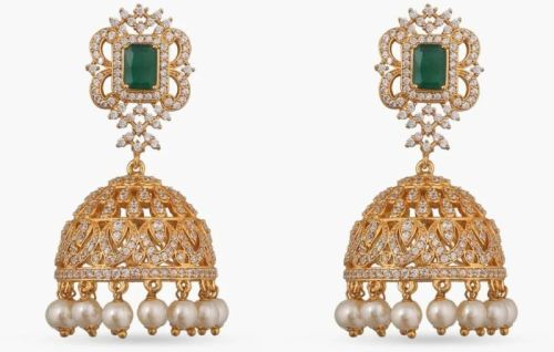 Abirami Nakshatra Cz Jhumka Earrings