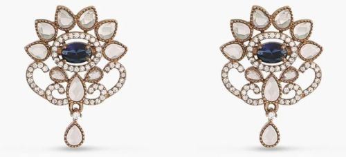 Elysia Cz Blue Stud Earrings