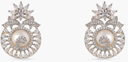 Helmi Cz Pearl Stud Earrings