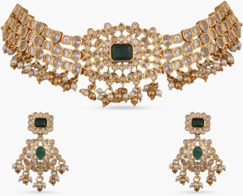 Orchid Nakshatra Cz Necklace Set