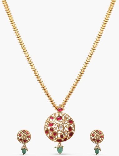 Pahi Antique Kempu Pendant Set