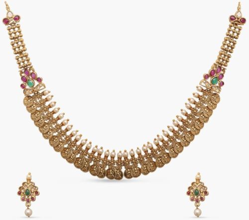 Parag Antique Coin Necklace Set