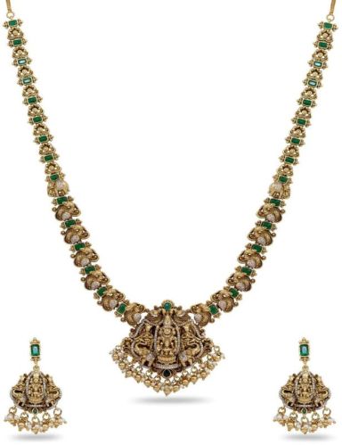 Perumal Antique Temple Long Necklace Set