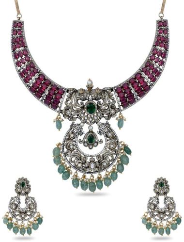 Rosie Nakshatra Cz Necklace Set