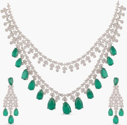 Ruihi Nakshatra Cz Layered Necklace Set