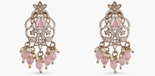 Zarina Cz Pink Drop Earrings