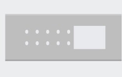 8M Solid Aluminum Cover Plate With 10 Holes + 3M Window