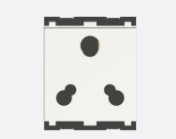 Socket 25A and 6A 3-Pin Shuttered - 2 Module
