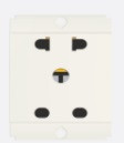 Socket 6A 3+2 Pin And 2 Pin Shuttered - 2 Module