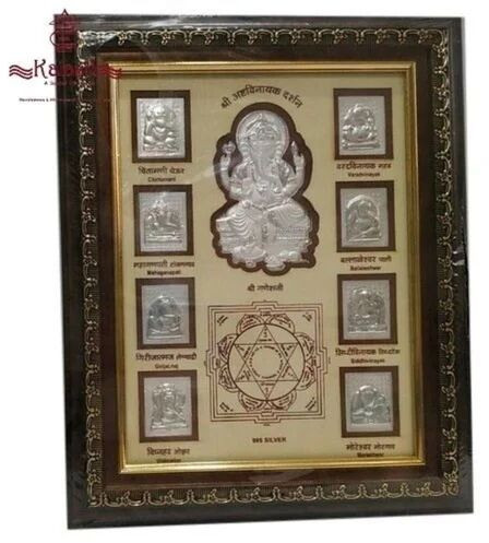 Silver 999 Ast Ganesha Frame For Decoration