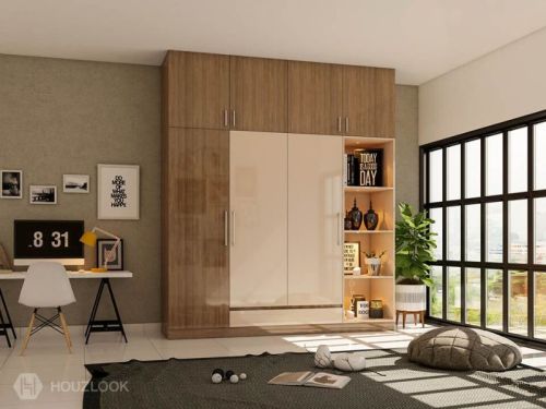 Phonix Wings Door Wardrobe With Loft