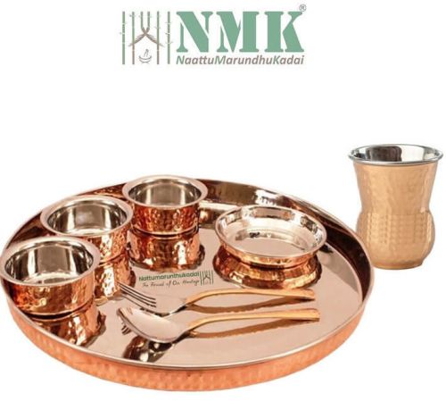 Copper Dinner Thali Set