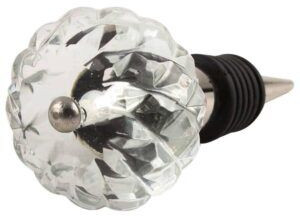 Clear Beautiful Fine Cut Glass Wine Stopper