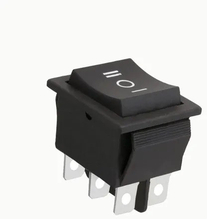 Hsd Dpdt Rocker Switch, Color : Black