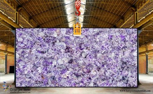 Amethyst Slab, Shape : Rectangle For Wall