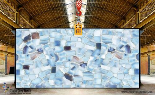 Bluelace Agate Silver Slab