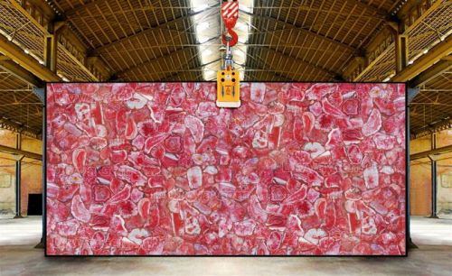 Crystal Red Agate Slab