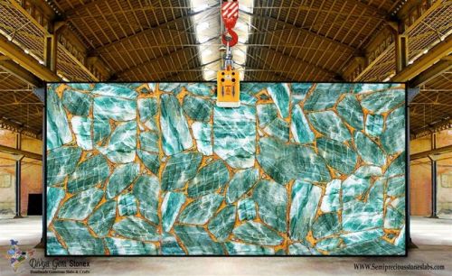 Green Quartz Gold Slab