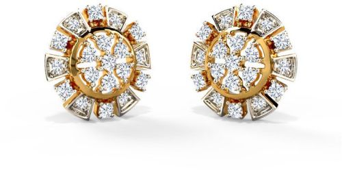 Antique Sun Diamond Stud Earrings