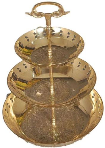 Brass Fruit Bowl 3 Tier