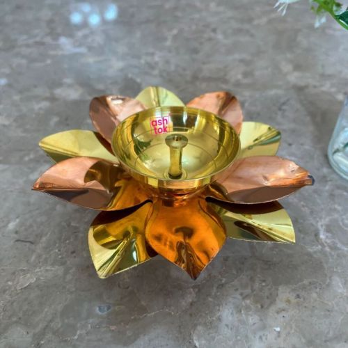 Lotus Diya Brass And Copper