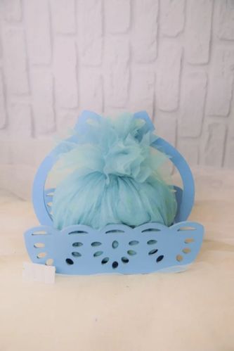 Baby Blue Laser Cut Gift Hamper For Etc.