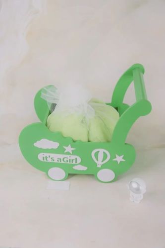 Mint Green Cot Wheel Hamper