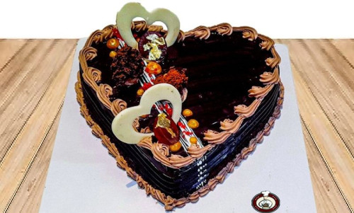 Chocolate Heart Fantasy Cake