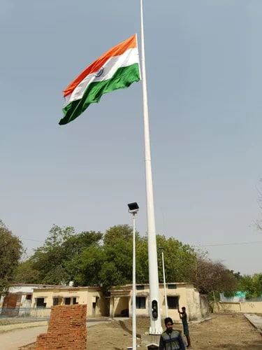 Steel National Flag Mast Pole, Color : White