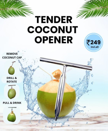 Stainless Steel Tender Coconut Opener