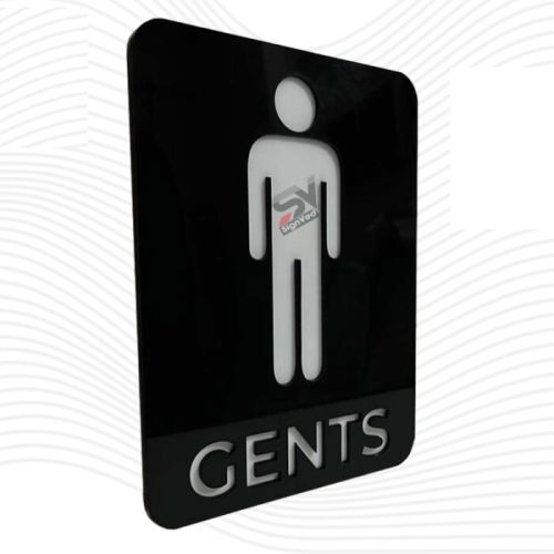 Acrylic Restroom Signage (black & White)