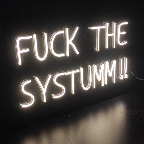 Fuck The System Neon Sign