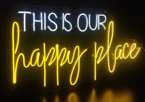 Happy Place Neon Sign