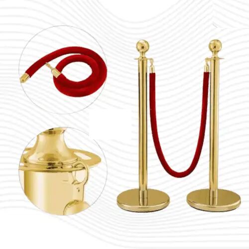 Velvet Rope Queue Manager Post 1.5mtr Rope