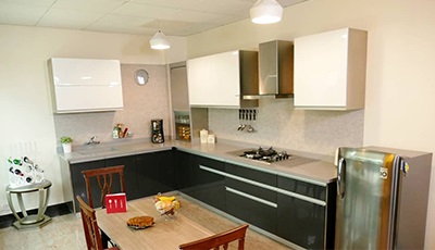 L-shaped Domestic Kitchen