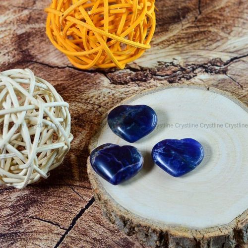 Lapis Lazuli Small Hearts (set Of 3)