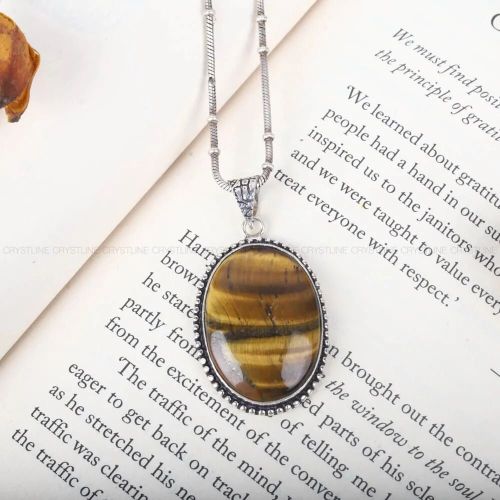 Tiger Eye Pendant Casual Wear