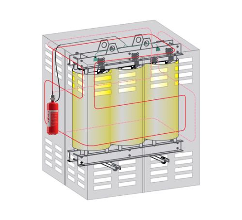 Mild Steel Dry Transformer Automatic Fire Suppression System